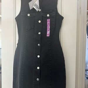 Zara Black Denim Dress